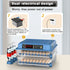 128 Egg Incubator with Automatic Turning, LED Display, Humidity & Temperature Control, Auto Water System & Built-in Egg Candler for Chicken, Duck, Quail, Goose