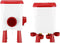 Automatic Chicken Feeder Waterer Set with 8KG Food 7L Water Capacity for Coop, Chickens, Ducks, Quails (Red)