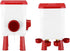 Automatic Chicken Feeder Waterer Set with 8KG Food 7L Water Capacity for Coop, Chickens, Ducks, Quails (Red)