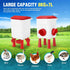 Automatic Chicken Feeder Waterer Set with 8KG Food 7L Water Capacity for Coop, Chickens, Ducks, Quails (Red)