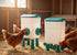 Automatic Chicken Feeder Waterer Set with 8KG Food 7L Water Capacity for Coop, Chickens, Ducks, Quails (Blue)
