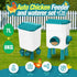 Automatic Chicken Feeder Waterer Set with 8KG Food 7L Water Capacity for Coop, Chickens, Ducks, Quails (Blue)