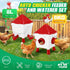 Chicken Feeder Waterer Set, Automatic Gravity Dispenser with 8KG Food & 8L Water Capacity, 4 Ports & Cups, Clean Poultry Feeding for Coop, Duck, Quail, Hen