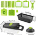 Multifunctional Mandoline Vegetable Chopper 16-in-1 with Stainless Steel Blades, Storage Container & Hand Guard for Fruits & Veggies