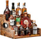 3-Tier Liquor Bottle Display Shelf Rack Bar Organizer for Whiskey, Wine, Coffee Syrups, Spirits & Bottles