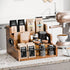 3-Tier Liquor Bottle Display Shelf Rack Bar Organizer for Whiskey, Wine, Coffee Syrups, Spirits & Bottles