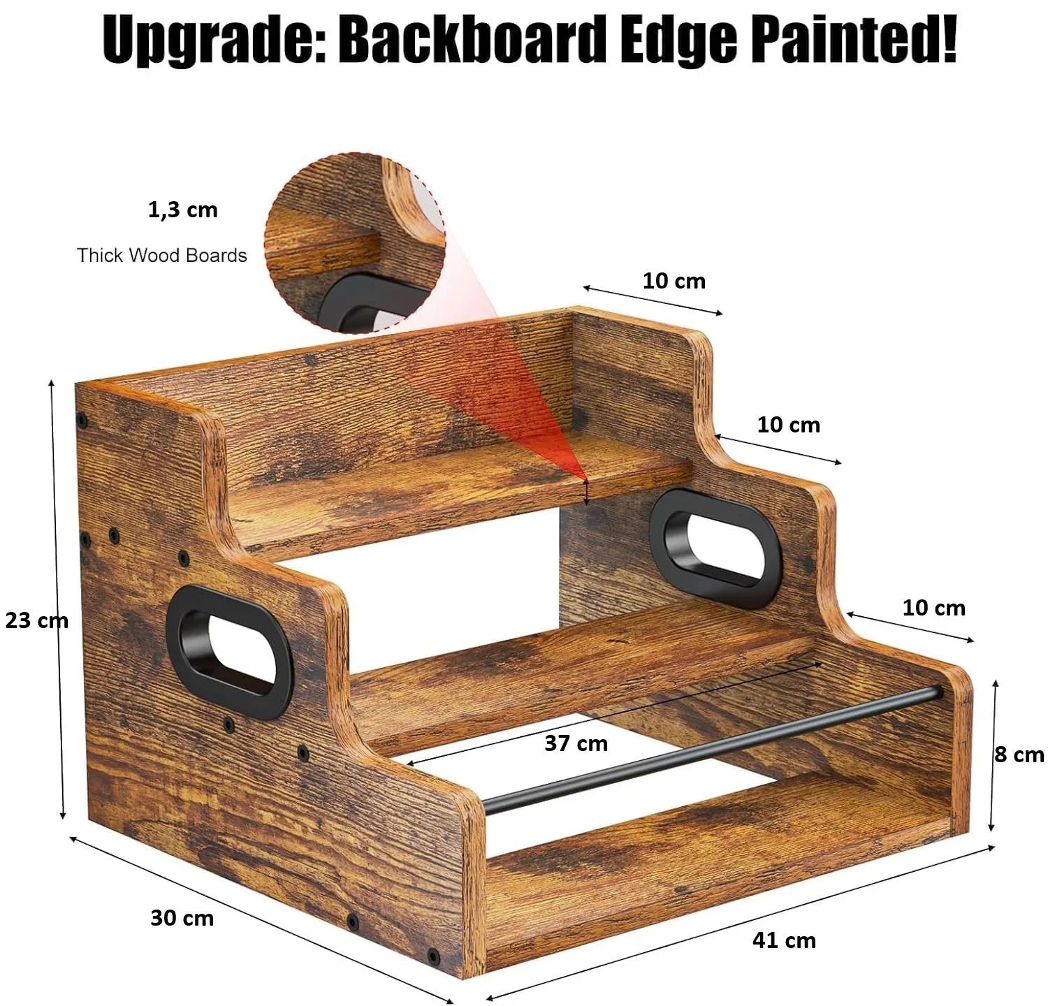 3-Tier Liquor Bottle Display Shelf Rack Bar Organizer for Whiskey, Wine, Coffee Syrups, Spirits & Bottles