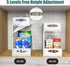 2 Tier Under Sink Organizer Pull Out Sliding Cabinet Storage Shelf with Height Adjustable for Kitchen, Bathroom or Laundry Room (White)