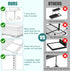 2 Tier Under Sink Organizer Pull Out Sliding Cabinet Storage Shelf with Height Adjustable for Kitchen, Bathroom or Laundry Room (White)
