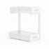 2 Tier Under Sink Organizer Pull Out Sliding Cabinet Storage Shelf with Height Adjustable for Kitchen, Bathroom or Laundry Room (White)