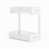 CARLA HOME 2 Pack Under Sink Organizer Pull Out Sliding Cabinet Storage Shelf with Height Adjustable for Kitchen, Bathroom or Laundry Room (White)