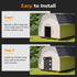 Solar Automatic Chicken Coop Door with Timer, Light Sensor, Remote Control, Anti-Pinch, LED Screen & USB Charging