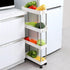 Slim Storage Cart Organizer Trolley with Wheels for Kitchen, Bathroom, Laundry & Narrow Spaces (4 tier)