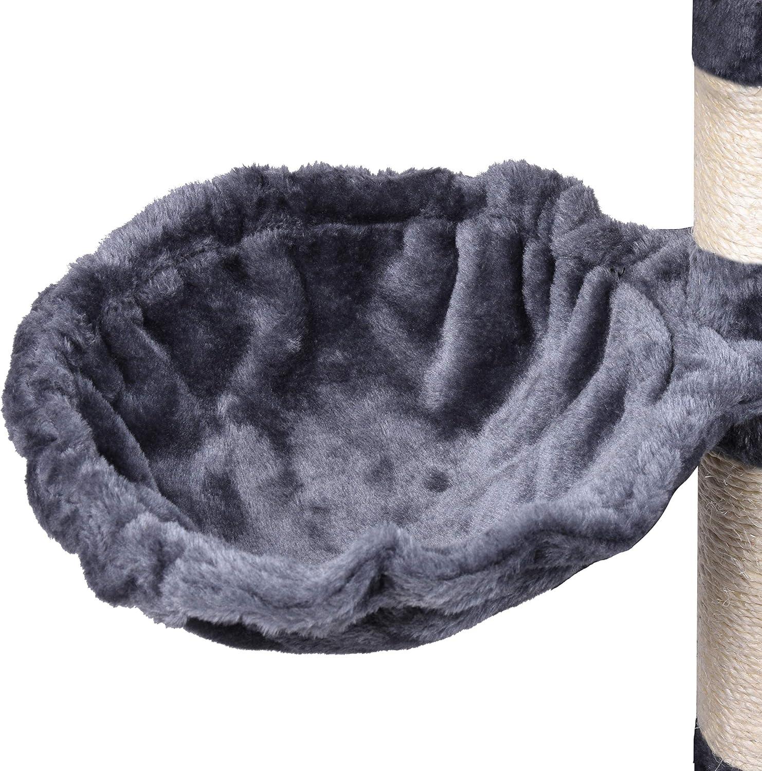 120cm Cat Tree for Indoor Cats with Condo, Hammock & Plush Perchfor for Kittens & Adult Cats