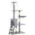 CARLA HOME 134cm Cat Tree for Indoor Cats with Hammock, Plush Perch & Sisal Scratching Posts for Kittens & Adult Cats (Light Grey)