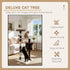 140cm Cat Tree for Indoor Cats with Plush Perch, Sisal Scratching Posts & Condo for Kittens & Adult Cats (Beige)