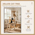 141cm Cat Tree Tower for Indoor Cats with Plush Perch, Ladder, Sisal Scratching Posts, Hammock & Condo for Kittens & Adult Cats (Beige)