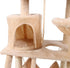 141cm Cat Tree Tower for Indoor Cats with Plush Perch, Ladder, Sisal Scratching Posts, Hammock & Condo for Kittens & Adult Cats (Beige)