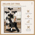 180cm Cat Tree Tower for Indoor Cats with Dual Condos, Plush Perches, Sisal Scratching Posts & Ramps for Kittens & Adult Cats (Black)