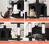180cm Cat Tree Tower for Indoor Cats with Dual Condos, Plush Perches, Sisal Scratching Posts & Ramps for Kittens & Adult Cats (Black)