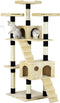 180cm Cat Tree Tower for Indoor Cats with Dual Condos, Plush Perches, Sisal Scratching Posts & Ramps for Kittens & Adult Cats (Beige)