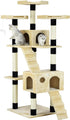 180cm Cat Tree Tower for Indoor Cats with Dual Condos, Plush Perches, Sisal Scratching Posts & Ramps for Kittens & Adult Cats (Beige)
