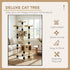 180cm Cat Tree Tower for Indoor Cats with Dual Condos, Plush Perches, Sisal Scratching Posts & Ramps for Kittens & Adult Cats (Beige)
