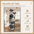 180cm Cat Tree Tower for Indoor Cats with Plush Perches, Dual Condos, Natural Sisal Scratching Posts & Ramps for Kittens & Adult Cats (Grey)