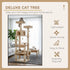 180cm Cat Tree Tower for Indoor Cats with Plush Perches, Dual Condos, Natural Sisal Scratching Posts & Ramps for Kittens & Adult Cats (Beige)
