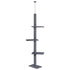 CARLA HOME Floor to Ceiling Cat Tree Tower  with Adjustable Height 230-286cm for Indoor Cats (Grey)