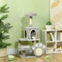CARLA HOME Large Cat Tree Tower for Indoor Cats with Plush Perch, Cat Condo, Natural Sisal Scratching Posts, Hanging Ball & Paw Scratcher