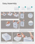 6-Pack Clear Stackable Shoe Storage Boxes - White - Shoe Box Storage