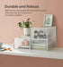 6-Pack Clear Stackable Shoe Storage Boxes - White - Shoe Box Storage