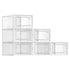 6-Pack Clear Stackable Shoe Storage Boxes - White - Shoe Box Storage