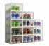 12-Pack Clear Shoe Storage Boxes - Stackable - White - Shoe Box Storage