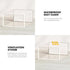 12-Pack Clear Shoe Storage Boxes - Stackable - White - Shoe Box Storage