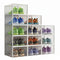CARLA HOME 12 Pack Clear Stackable Shoe Boxes 35x25x19cm, Fits Up to AU Size 12