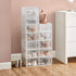 CARLA HOME 12 Pack Clear Stackable Shoe Boxes 35x25x19cm, Fits Up to AU Size 12