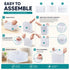 CARLA HOME 12 Pack Clear Stackable Shoe Boxes 35x25x19cm, Fits Up to AU Size 12