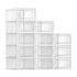 CARLA HOME 12 Pack Clear Stackable Shoe Boxes 35x25x19cm, Fits Up to AU Size 12