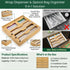 Bamboo Wrap Organiser, 5 in 1 Dispenser with Cutter for Kitchen