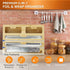Bamboo Wrap Organiser, 5 in 1 Dispenser with Cutter for Kitchen