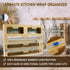 Bamboo Wrap Organiser, 5 in 1 Dispenser with Cutter for Kitchen