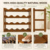 4 Tier Wooden Wine Rack, 16 Bottle Storage, Brown