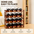 4 Tier Wooden Wine Rack, 16 Bottle Storage, Brown
