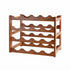 4 Tier Wooden Wine Rack, 16 Bottle Storage, Brown