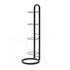 4 Tier Ball Storage Rack - Vertical Metal Stand - Black - Basketball Hoop