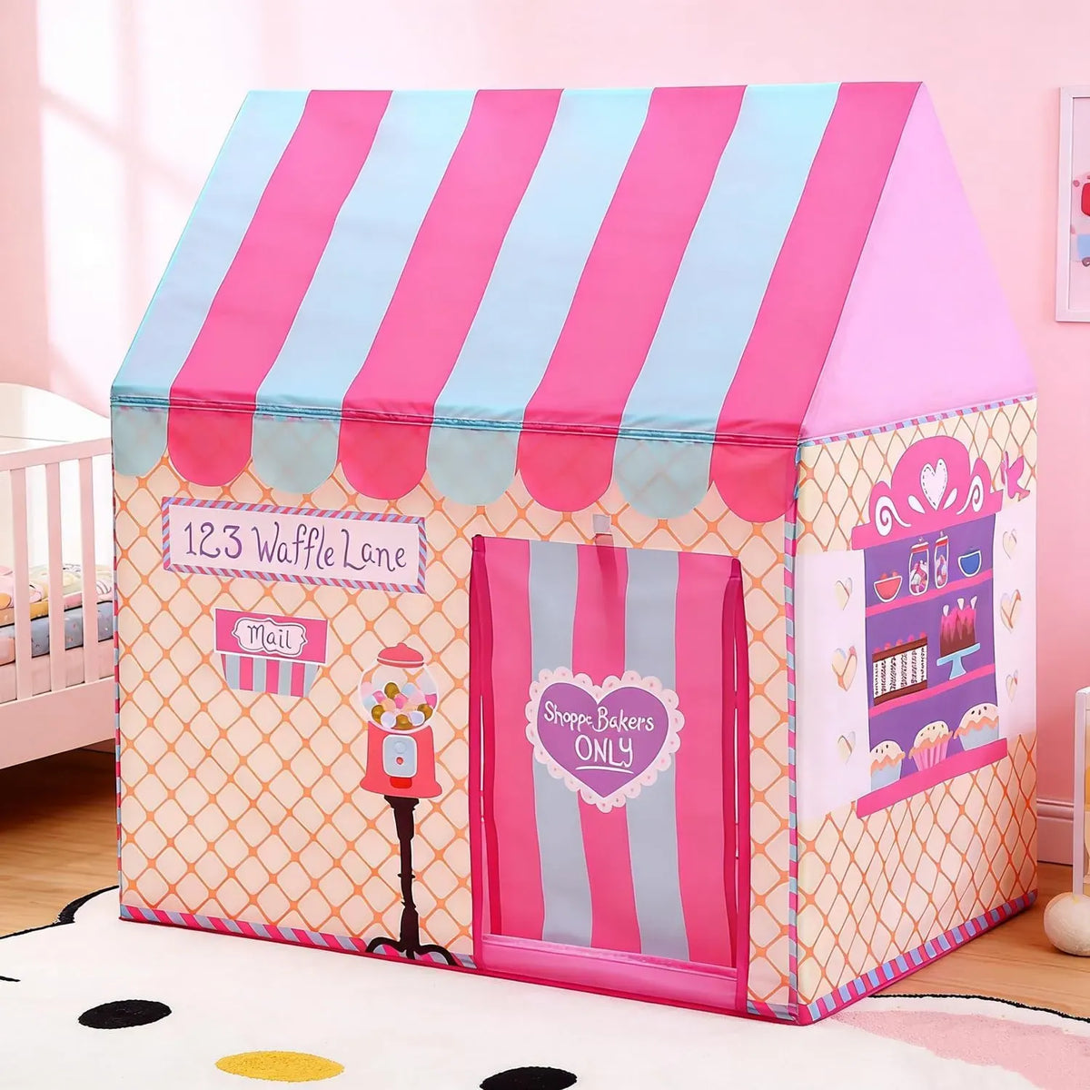 Kids Ice Cream Bakery Play Tent Pink Pop Up Playhouse - Outdoor Play Equipment Play Tents & Tunnels