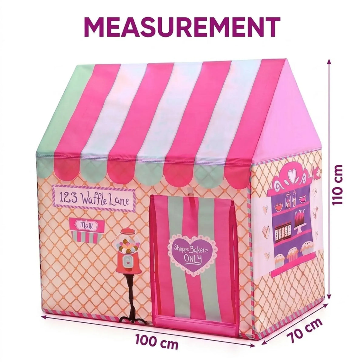 Kids Ice Cream Bakery Play Tent Pink Pop Up Playhouse - Outdoor Play Equipment Play Tents & Tunnels