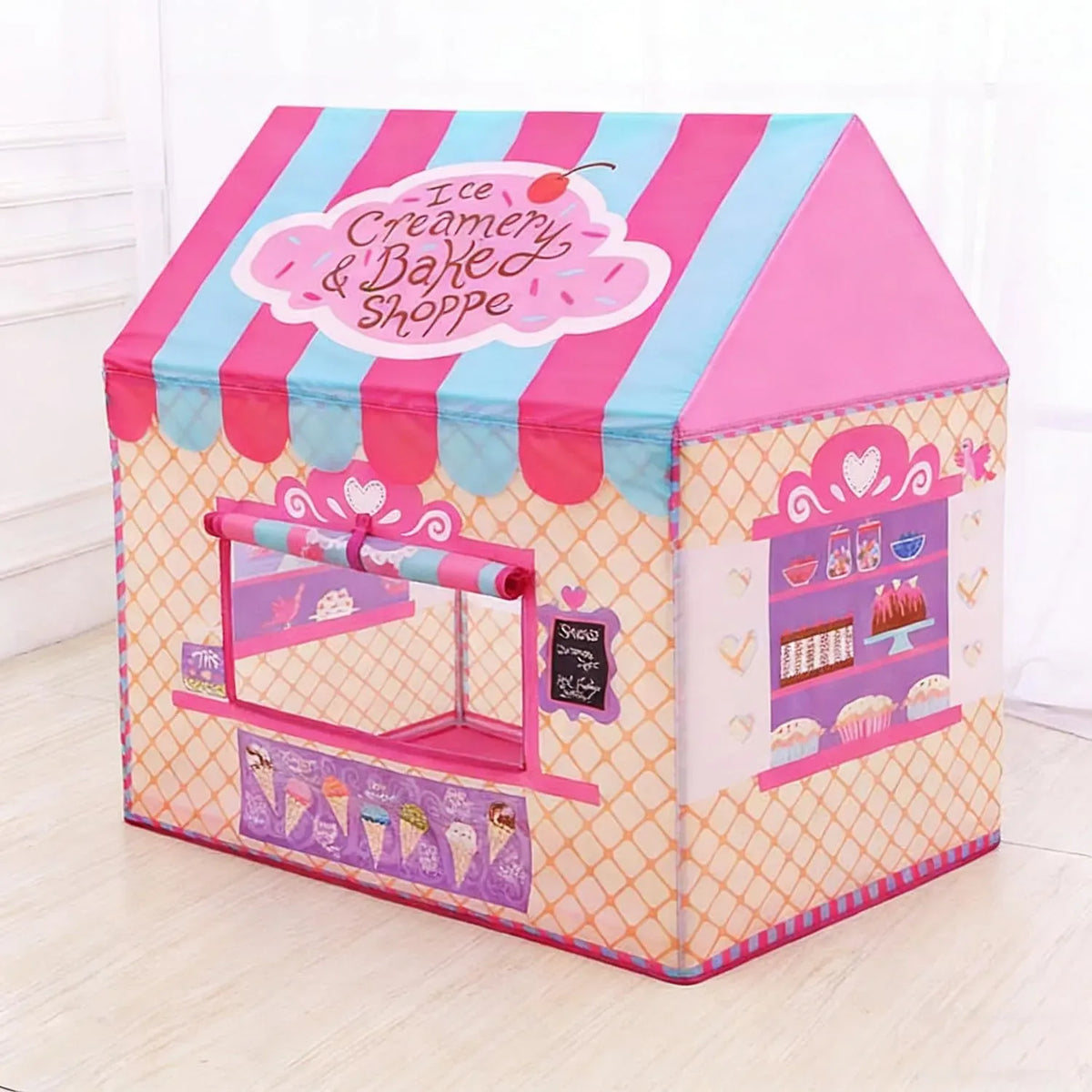 Kids Ice Cream Bakery Play Tent Pink Pop Up Playhouse - Outdoor Play Equipment Play Tents & Tunnels